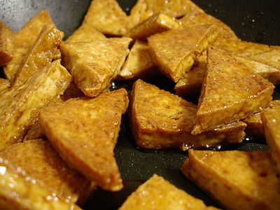 Tofu glaceado