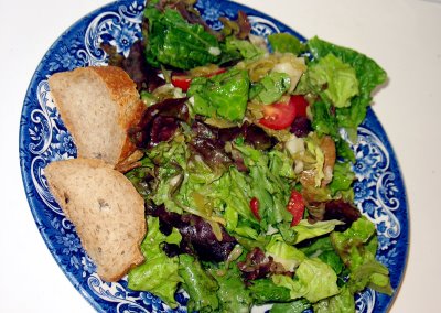 Ensalada de verduras de hoja verde