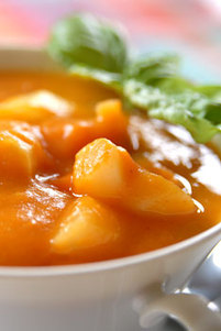 Sopa de espárragos y batatas