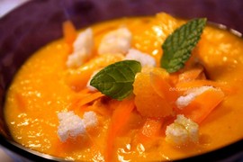 Sopa de zanahorias crudas