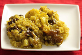 Risotto de setas y algas