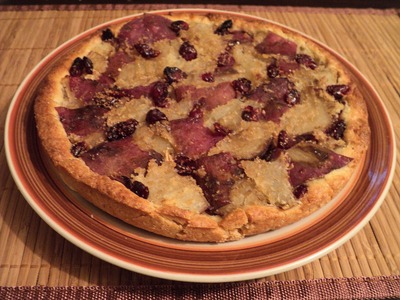 Tarta de muesli y arándanos