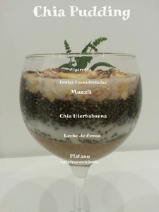 Chia pudding (plátano y hierbabuena)