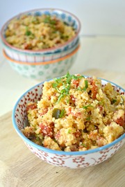 Coliflor salteada estilo "migas"