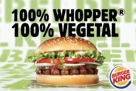 Burger King lanza en España un whooper completamente a base de plantas