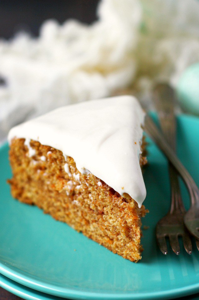 Tarta de zanahoria con crema de queso vegano 