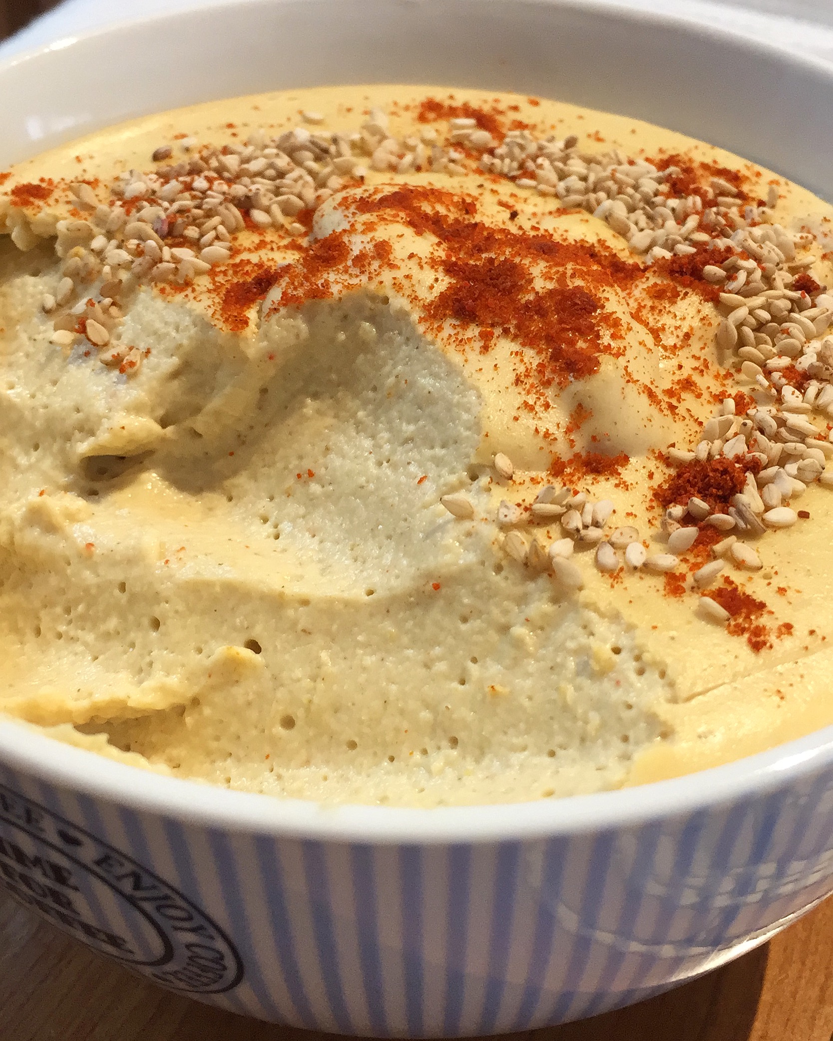 Hummus con harina de garbanzo