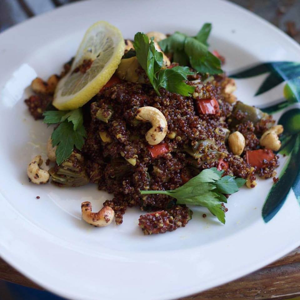 Quinoa roja al curry 