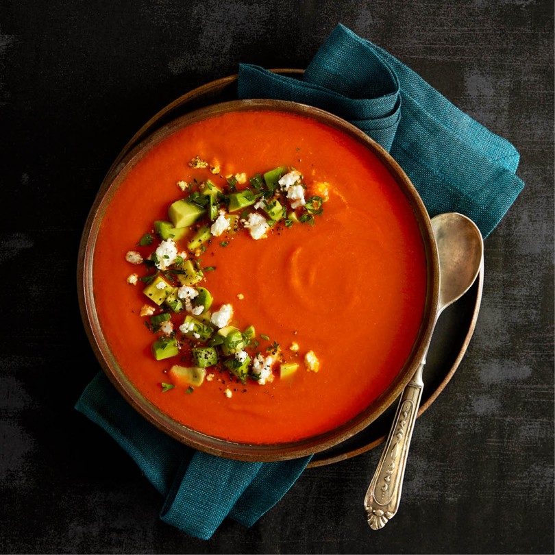 Sopa crema de pimiento rojo 