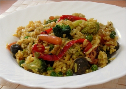 Paella de verduras