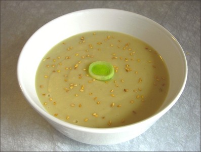 Crema de puerros