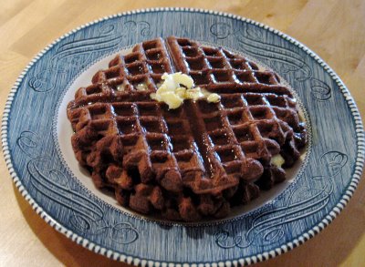 Waffles de chocolate