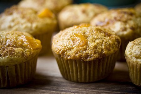 Muffins de melocotones 