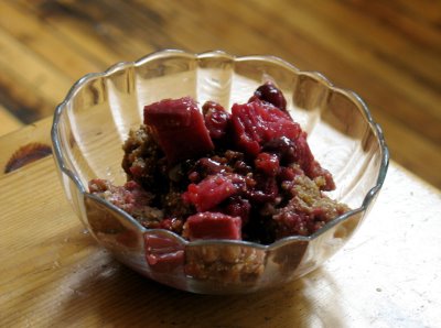 Crumble de frutos rojos