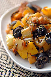 Ensalada de zucchinis y garbanzos