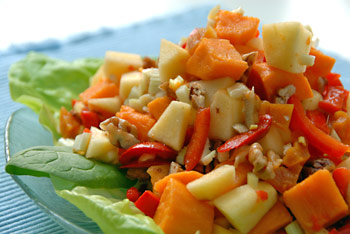 Ensalada frutal con batatas