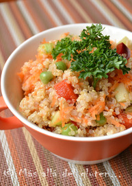 Ensalada de verduras con quinua 