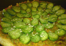 Pizza de coles de bruselas