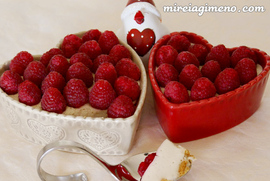 Panna cotta con frambuesas