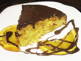 Bizcocho de chocolate y naranja