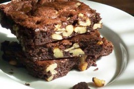 Brownie de chocolate con nueces