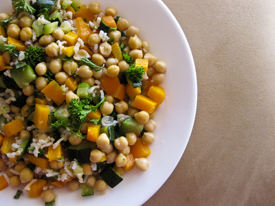 Arroz al horno vegetariano