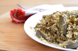 Cuscús de verduras con piñones