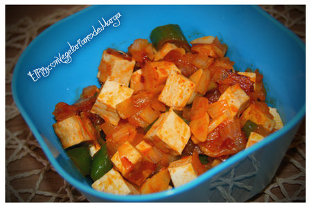 Tofu con salsa picante