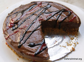 Tarta vegana de mousse de chocolate