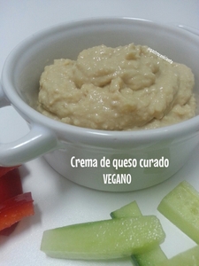 Crema de queso curado vegano