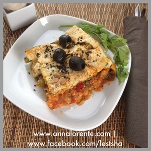 Lasagna vegetal, sin gluten