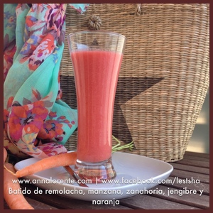 Batido de remolacha y jengibre