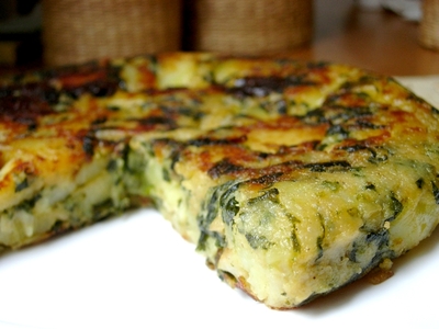 Tortilla de espinacas y patatas 