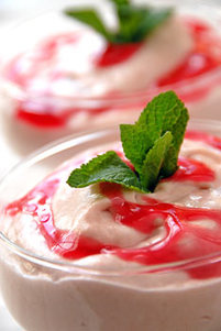 Mousse de ruibarbo