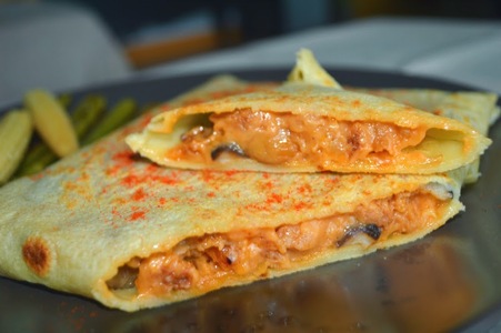 Crepe de hongos y soja