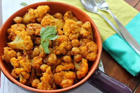 Coliflor y garbanzos