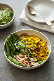 Quinoa con jengibre y cúrcuma 