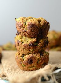 Muffins de chocolate con virutas del calabacín