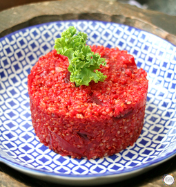 Tartar de quinoa y remolacha