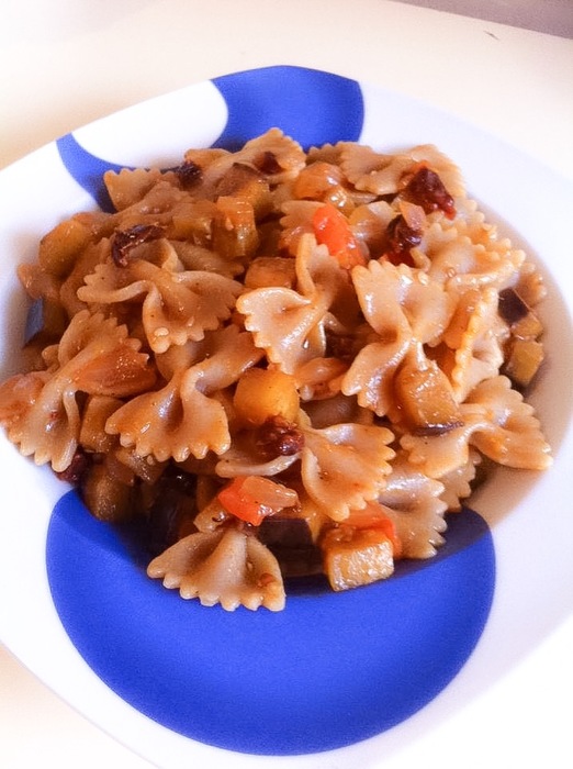 Pasta con berenjena