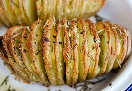 Patatas estilo Hasselback o papas suecas