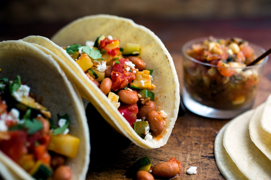 Tacos con doble tortilla