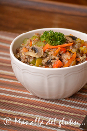 Trigo Sarraceno con Verduras y Champiñones