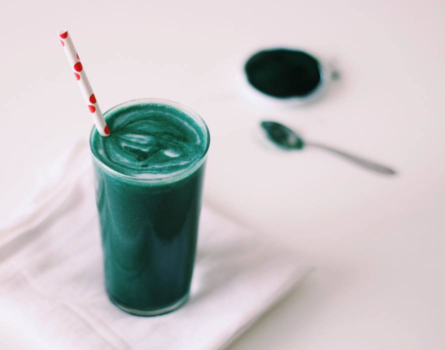 Shake de espirulina