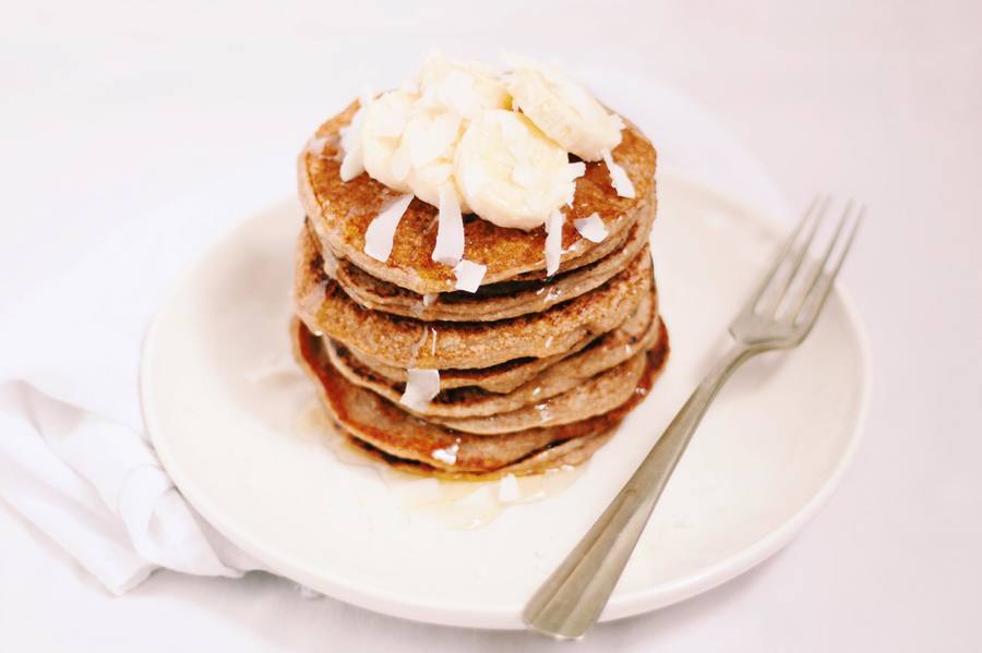 Pancakes de banana veganos y sin gluten