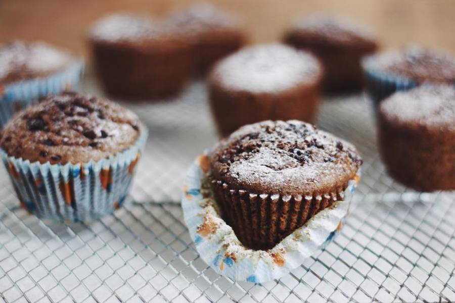 Muffins de banana y azúcar negra