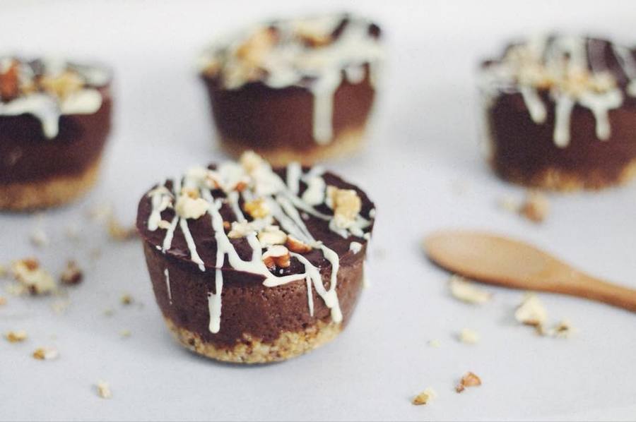 Mini cheescake de café y coco