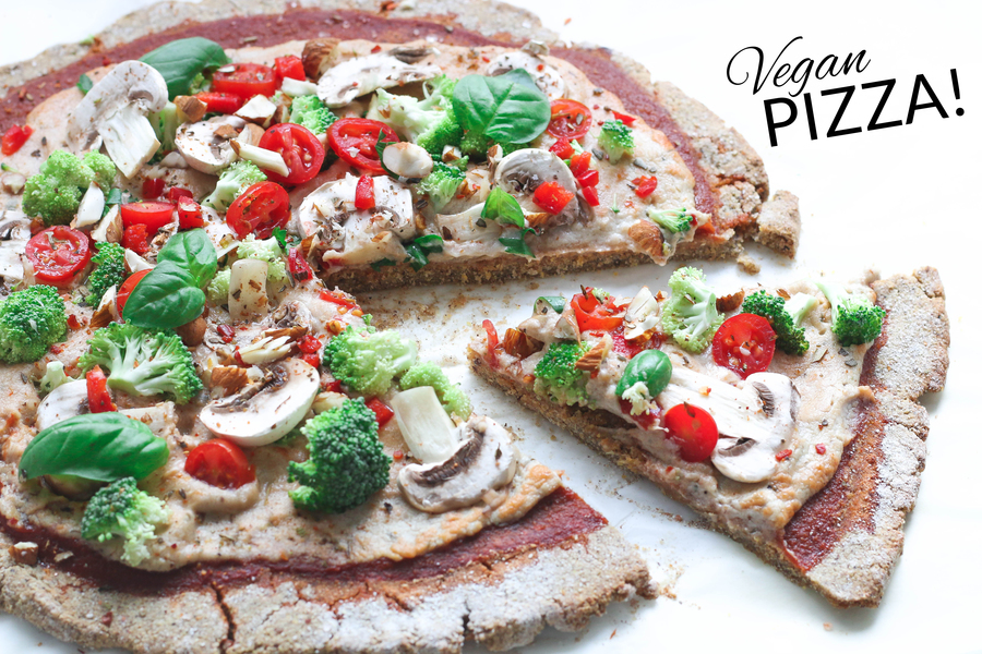 Pizza vegana y sin gluten