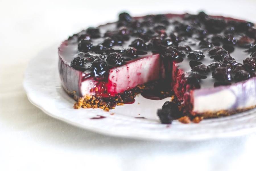 Vegan blueberry cheescake 