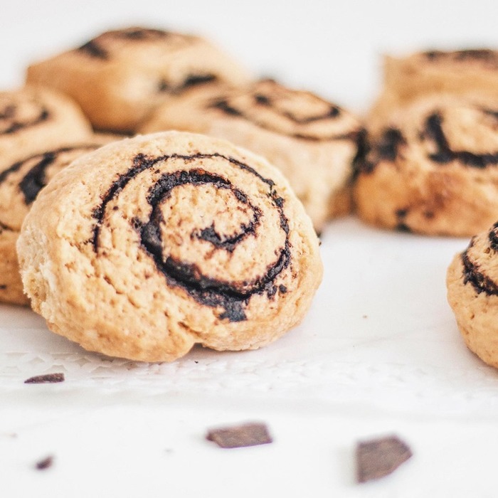 Rolls de canela tipo cookie